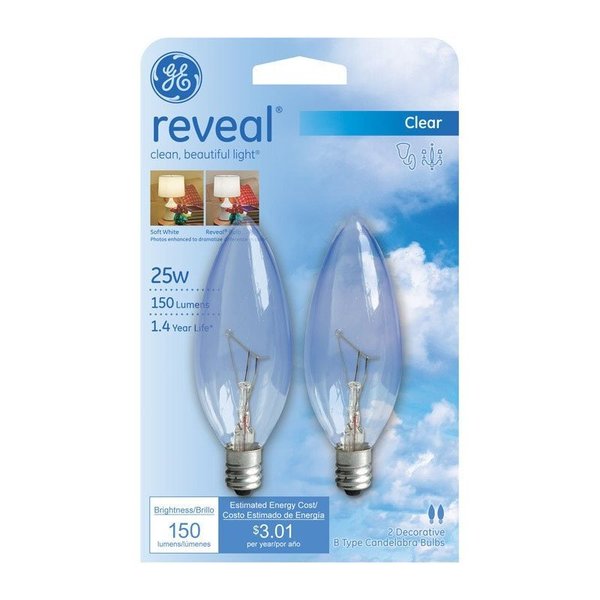 Current Ge 25W B10 Reveal Lamp 48700